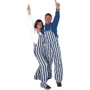 NWT Game Bibs Overalls in Navy & White - LARGE Penn State
